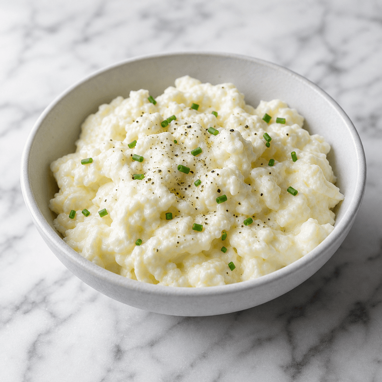 Cooked egg whites in a small ceramic bowl