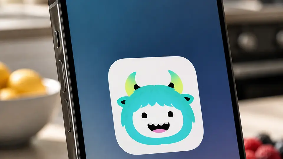 A close-up of an iPhone screen showing the YAZIO logo